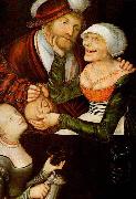 Lucas  Cranach The Procuress oil